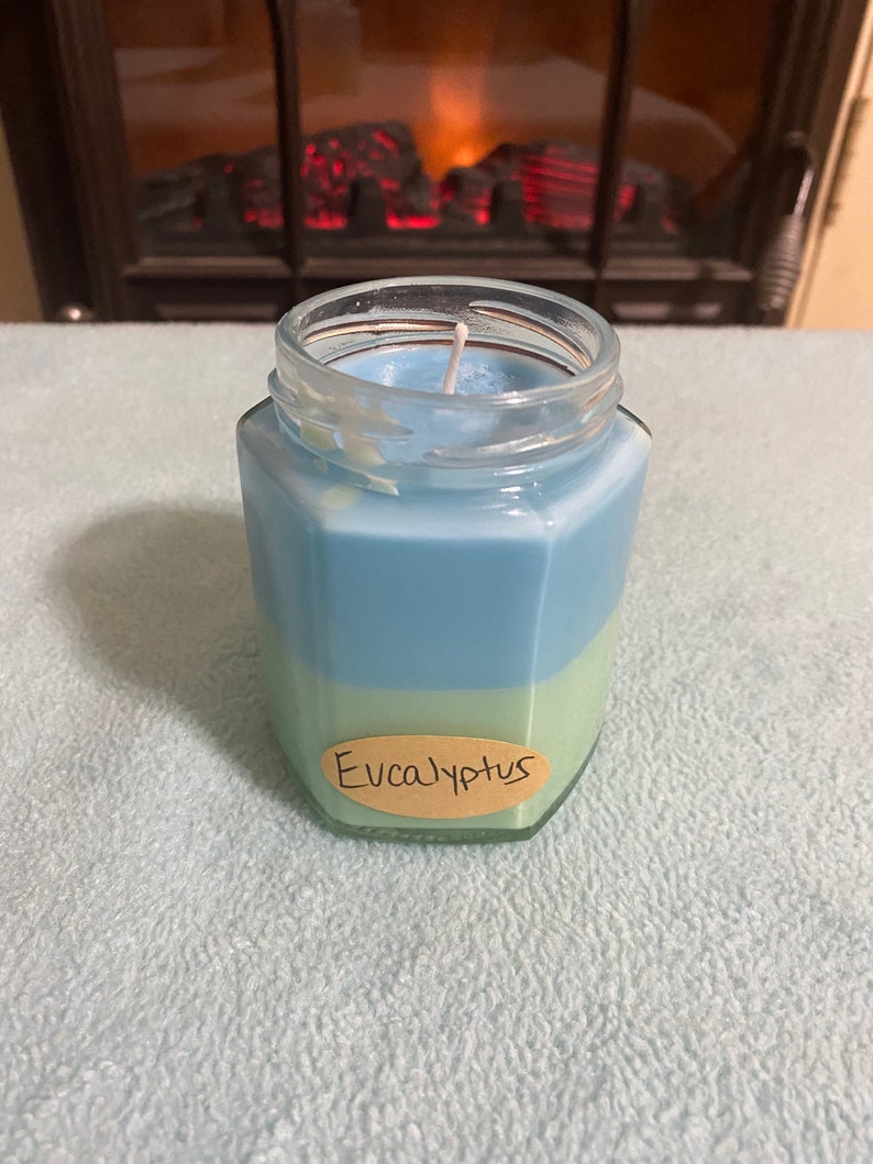 6 ounce Eucalyptus Scented Soy Candle Hand Poured Sale
