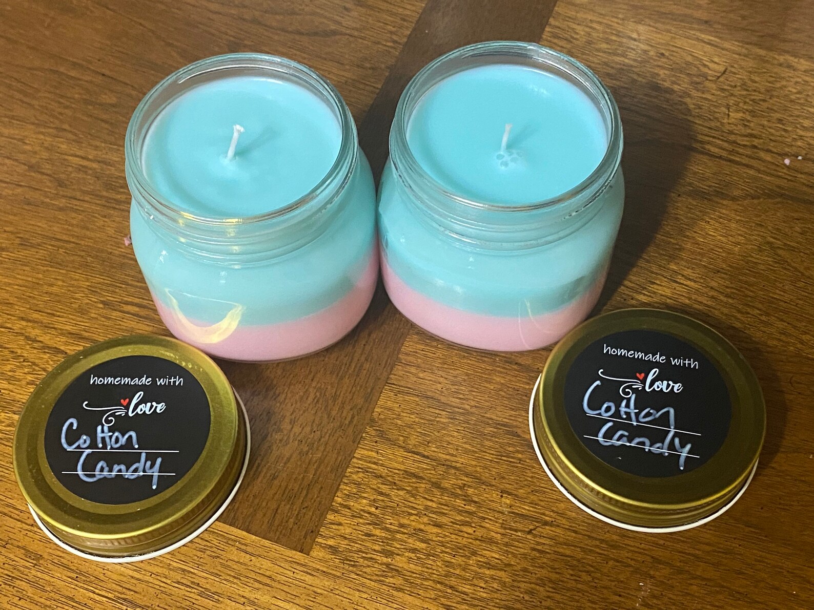 Sale Hand Poured Cotton Candy Scented Soy Candle Etsy