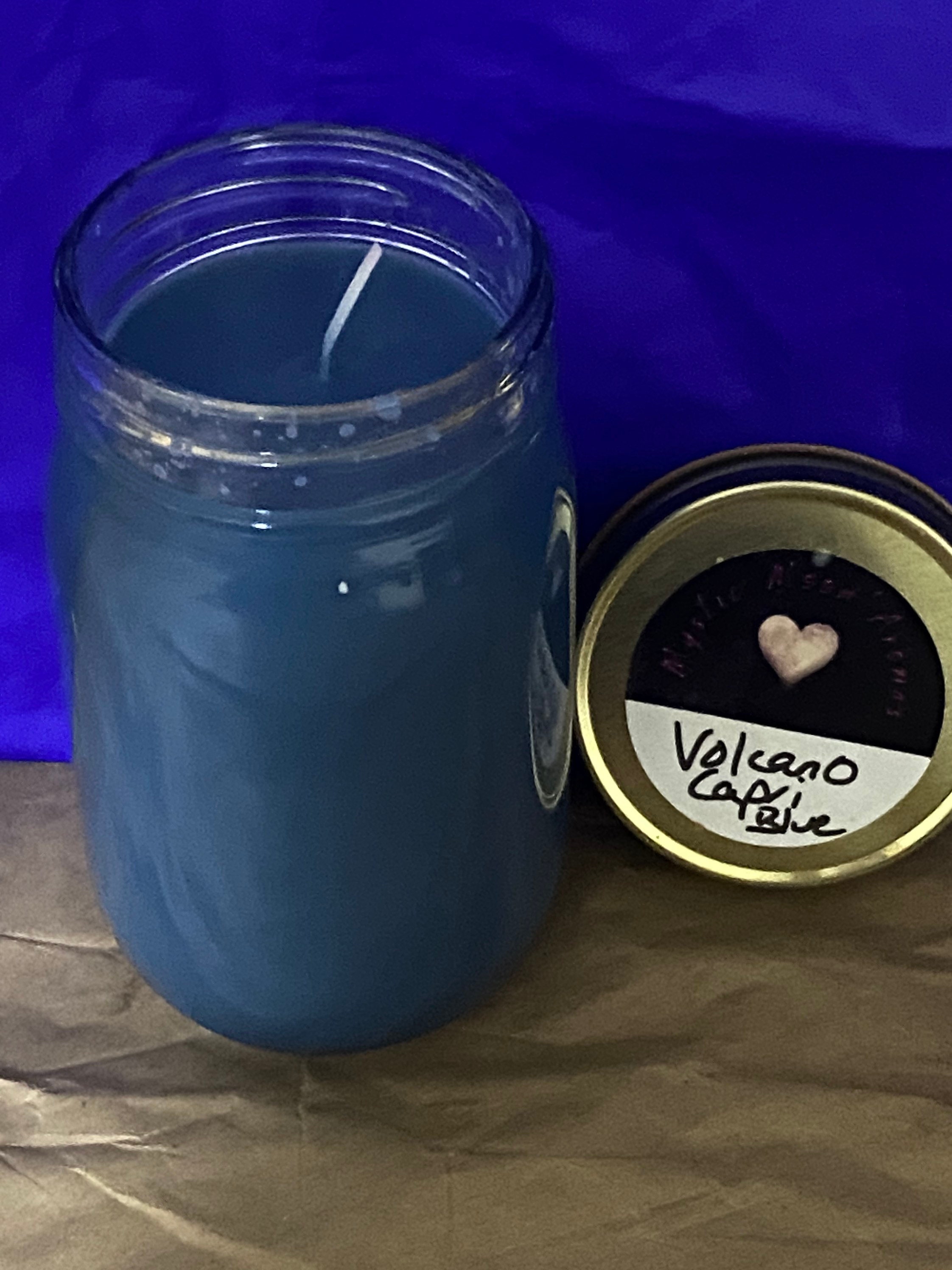 Sale Volcano Capri Blue Soy Candle Etsy