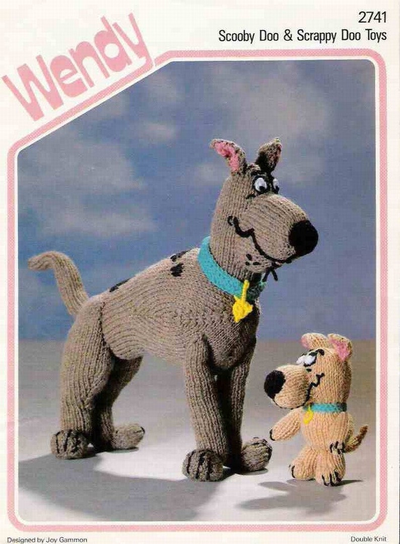 Vintage Scooby Doo and Scrappy Doo Toy Double Knitting Etsy