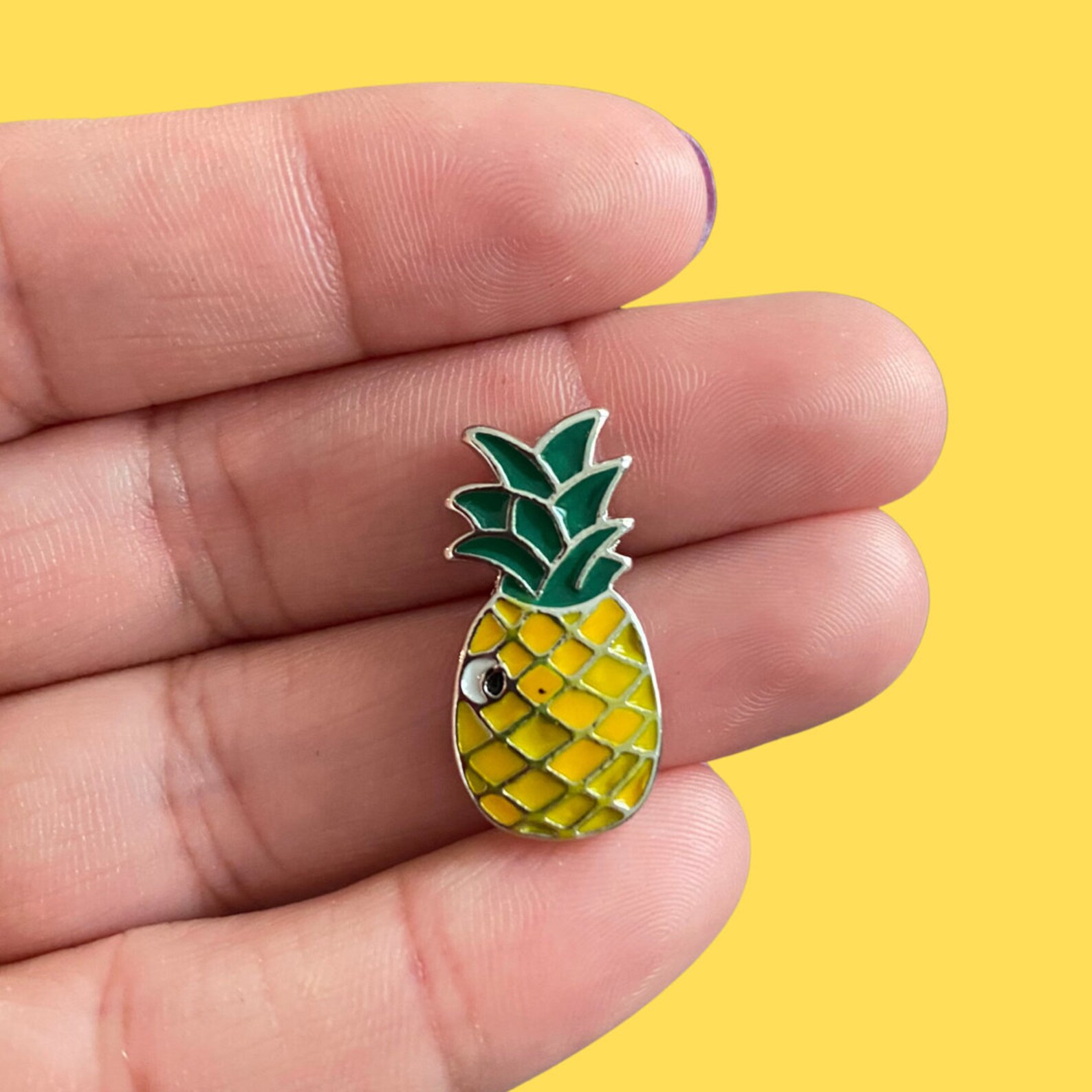 Pineapple Enamel Pin Pineapple Brooch Fruit Enamel Etsy