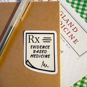 Evidence Based Medicine Prescription Vinyl Sticker - Etsy