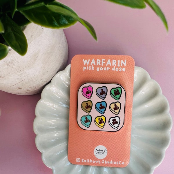 FREE Shipping - Warfarin Medication Enamel Pin