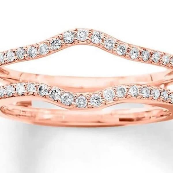 Rose Gold Enhancer Ring Etsy