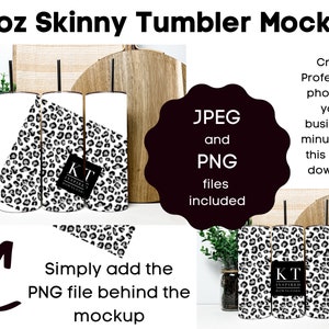 Skinny Tumbler Mockup | 3er Set Edelstahl | Fügen Sie Ihr eigenes Bild JPEG und PNG | Vollverpackungs-Sublimationsvorlage