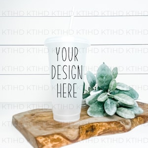 1 venti cup mock up | Cold Cup mockup | 24 oz venti  mock-up no logo clear |  JPEG and PNG files