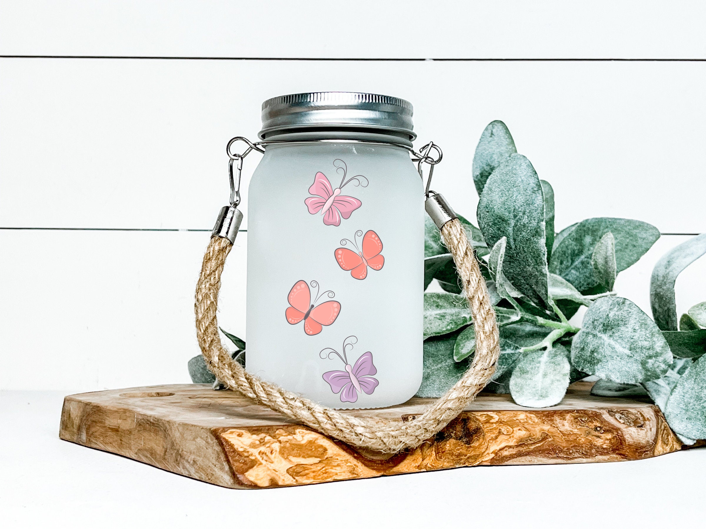 Mason Jar Greenery Mockup Hanging Lantern Frosted Mason Jar Etsy