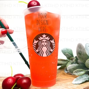 Cold Cup mockup / 24 oz venti mock-up primavera giorno bevanda rosa / file JPEG e PNG / vinile artigianale tazza fattoria estate in stile mock up
