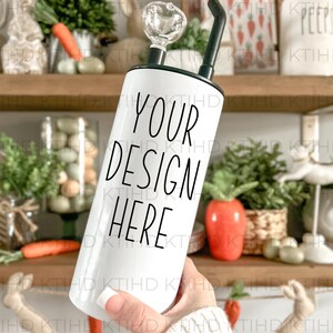 Hookah Tumbler Mockup | Easter Thermal Cups White | Full Wrap  JPEG and PNG | 20 oz Hookah Tumbler full wrap sublimation Template