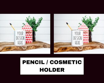 Pencil holder mockup template | JPEG and PNG | school teacher dye Sublimation mock up | Add Your Own Image