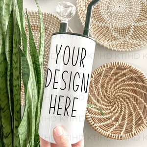 Hookah Tumbler Mockup |  Thermal Cups White | Full Wrap  JPEG and PNG | 20 oz Hookah Tumbler full wrap sublimation Template