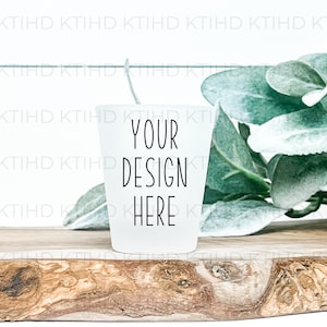 Shot Glass Mockup | JPEG AND PNG Sublimation frosted Tumbler Mock Up | Decal Mockup | glass shot glass Template