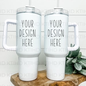 40 oz tumbler Mockup | Set of two quencher wrap Around Mock Up JPEG and PNG | Dye DTF sublimation Template