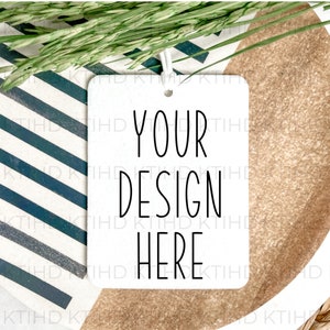 Air Freshener Mockup | JPEG and PNG | rear view mirror freshener Dye Sublimation mock up | Add Your Own Image