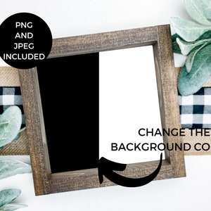 Wood Sign Mockup | Square Sign Digital Mockup | Farmhouse Mockup | Add Your SVG | Styled Stock Photo | Flat Lay