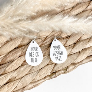 Drop dangle earring Mockup | JPEG and PNG | Earrings Dye Sublimation mock up | Add Your Own Image