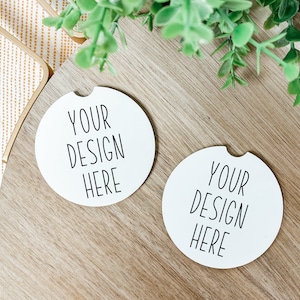 Car Coaster Mockup | JPEG and PNG | Car Coaster Dye Sublimation mock up | Add Your Own Image