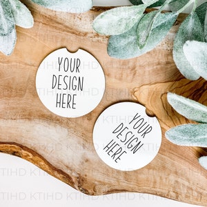 Car Coaster Mockup | farmhouse background JPEG and PNG | Car Coaster Dye Sublimation mock up | Add Your Own Image