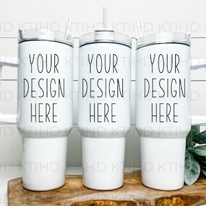 40 oz tumbler Mockup | Set of 3  quencher wrap Around Mock Up JPEG and PNG | full wrap Dye sublimation Template