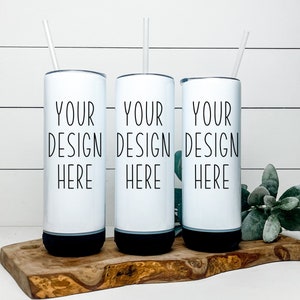 Bluetooth speaker Mockup | Set Of 3 skinny bluetooth speaker mock up | Wrap Around  JPEG and PNG | 20 oz Tumbler  sublimation Template