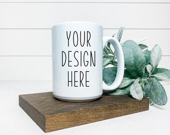 Mug Mockup | 15 oz Mug Mockup | Farmhouse Mockup | Styled Mug | Coffee Cup Mockup | lifestyle mug mockup