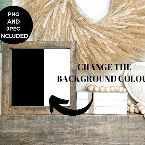 Wood Sign Mockup | Square Sign Digital Mockup | Farmhouse Mockup | Add Your SVG | Styled Stock Photo | Flat Lay