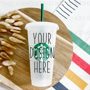 Cold Cup mockup | 24 oz venti  mock-up spring Day |  JPEG and PNG files | vinyl craft cup
