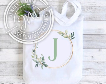 Personalized Initial Tote, Custom Bridesmaid Bags, Tote Bag for Bridal Party, Custom Bridesmaid Bachelorette, Girls Trip