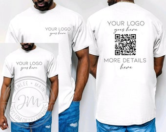 Custom Business Logo & Company QR Shirts Personalized Company Logo Shirt Personalized Company Shirt Branding Shirt Logo Custom QR