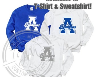 Badgers Sweatshirt | Retro | Arkadelphia School Mascot Shirt | School Spirit