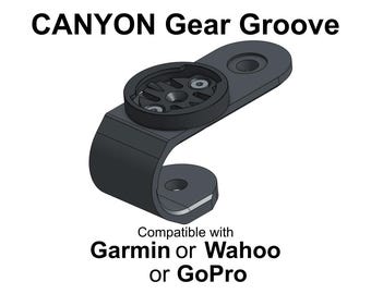 Canyon Gear Groove Mini Mount - Garmin or Wahoo or GoPro compatible