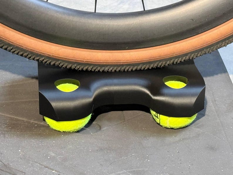 Bike Trainer Wheel Riser Block with Tennis Ball Vibration Dampener - Indoor Cycling Balance Riser image 6