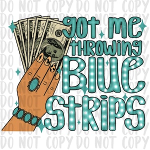 Blue Strips | PNG | Sublimation | Trending | Western | Turquoise | Jesse Murph