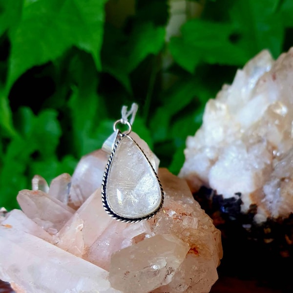 Rutilated "Angel Hair" Clear Quartz Pendant