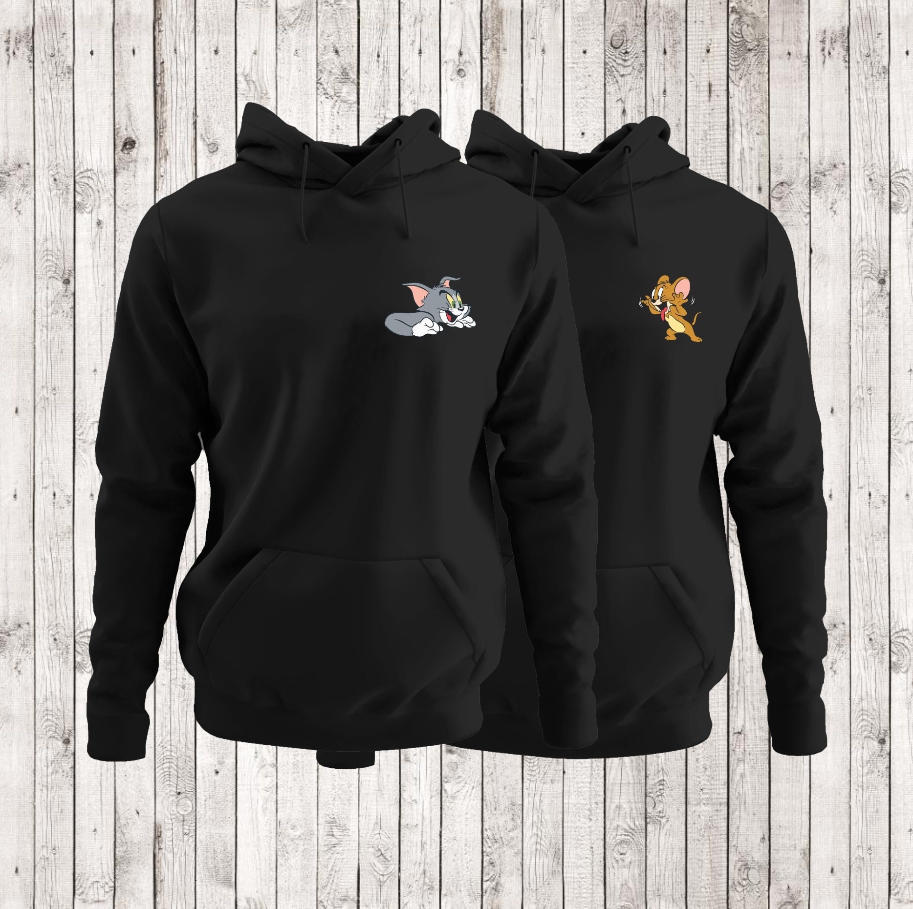 Discover Sudadera con Capucha Parejas Tom y Jerry Lindo Divertido Vintage Unisex