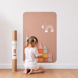 Orelle rechthoek MagicWall | Magnetische muursticker boog voor kinderen | Huurvriendelijke magneetsticker schoolbord | Speelkamerdecoratie