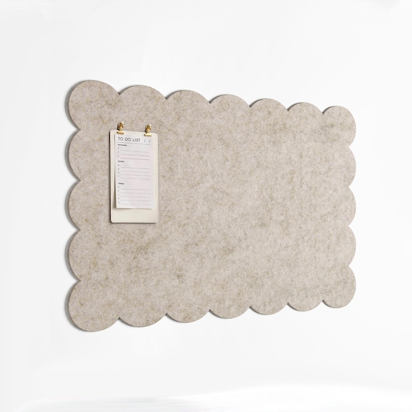 Tableau d'affichage en feutre festonné Orelle | Panneau pliable en feutre autocollant pour mur | Bureau, tableau de visualisation, exposition d'oeuvres d'art pour enfants