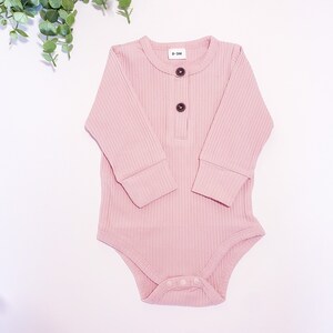 Soft Baby Long Sleeve Romper, newborns, ribbed style, bodysuit, baby onesie, baby girl, baby boy