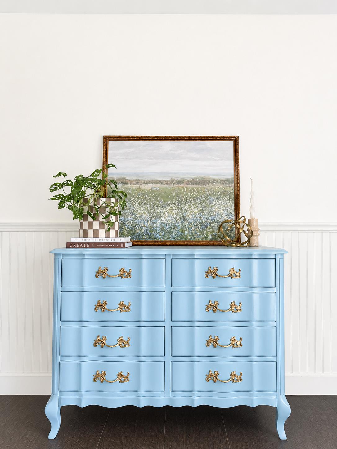 country blue dresser French Cottage Style Disney Descendants 2 Evie model-name:ronnie updated aesthetic Size:17
