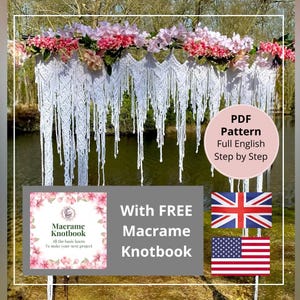 Macrame pattern wedding arch macrame wedding backdrop pdf pattern macrame wallhanging pdf download macrame headboard pattern download