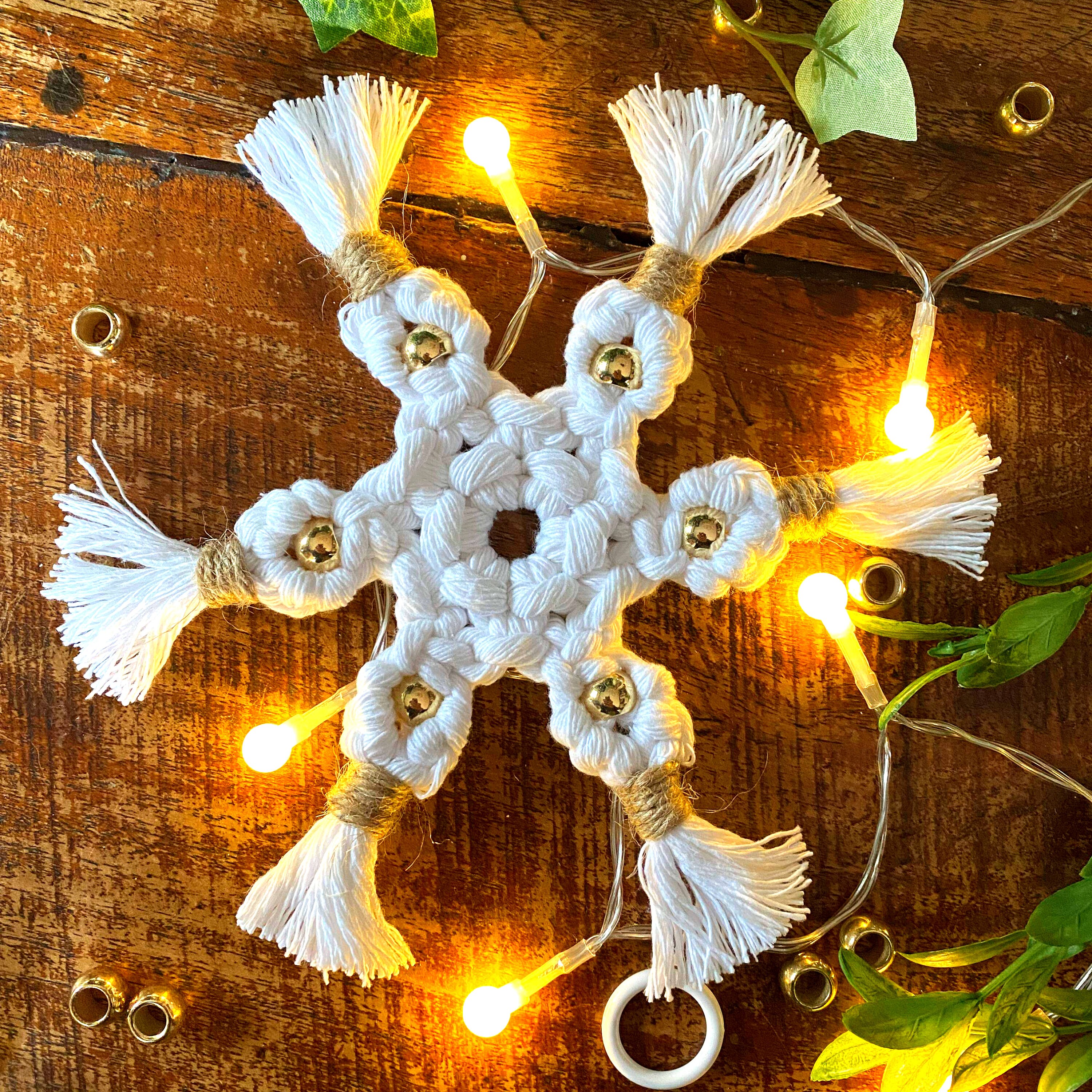 Macrame Christmas Pattern Macrame Star, Macrame Snowflake, DIY ...