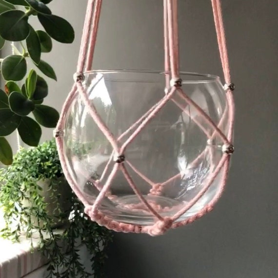 DIY Kit of Adjustable Macrame Plant Hanger No Tassel Plant Hanger Macrame  Diy Plant Hanger Diy Plant Hanger Macrame Plantlover - Etsy