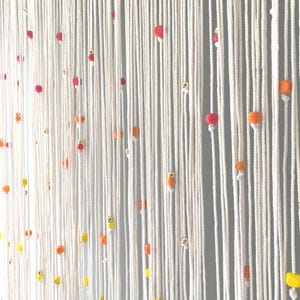 Custom Macrame door curtain beads rainbow doorcurtain macrame large custom made to size macrame curtain for doorway macrame insectscreen