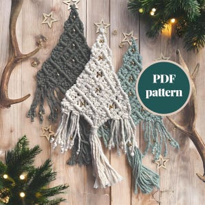 Macrame Christmas Tree pattern, macrame pattern, diy christmas tree, easy beginner pattern
