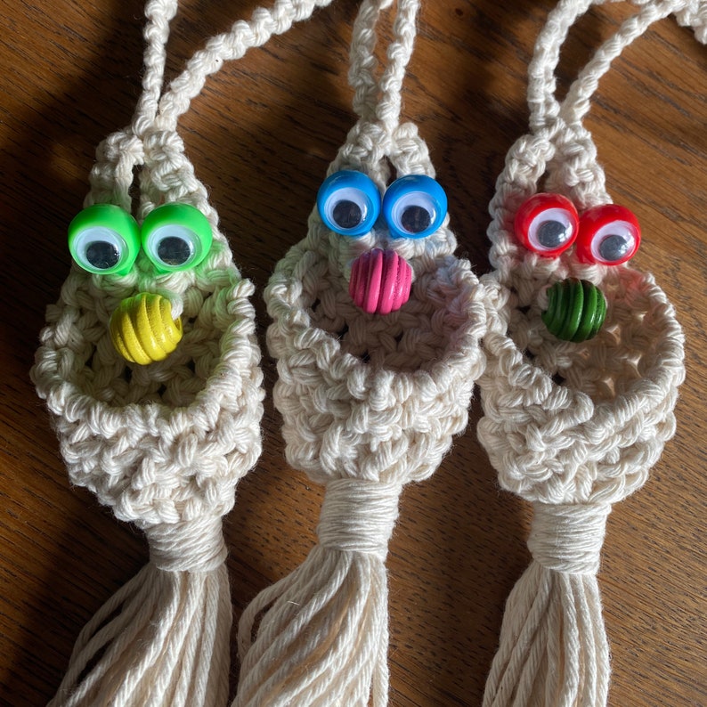 Makramee-Anhänger „Yip Yip“ für den Rückspiegel, Auto-Accessoires Bild 5