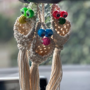 Makramee-Anhänger „Yip Yip“ für den Rückspiegel, Auto-Accessoires Bild 6