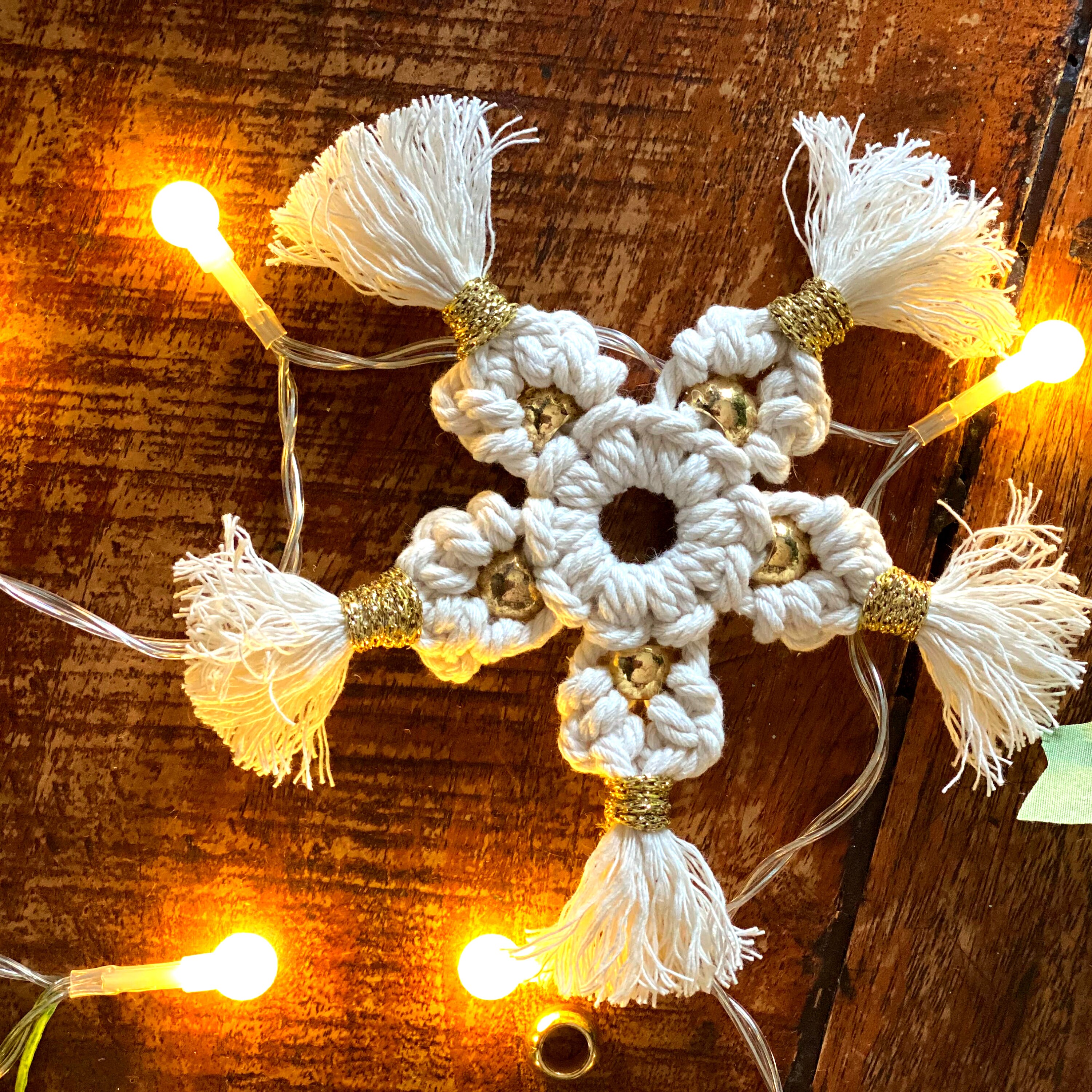 Macrame Christmas Pattern Macrame Star, Macrame Snowflake, DIY ...