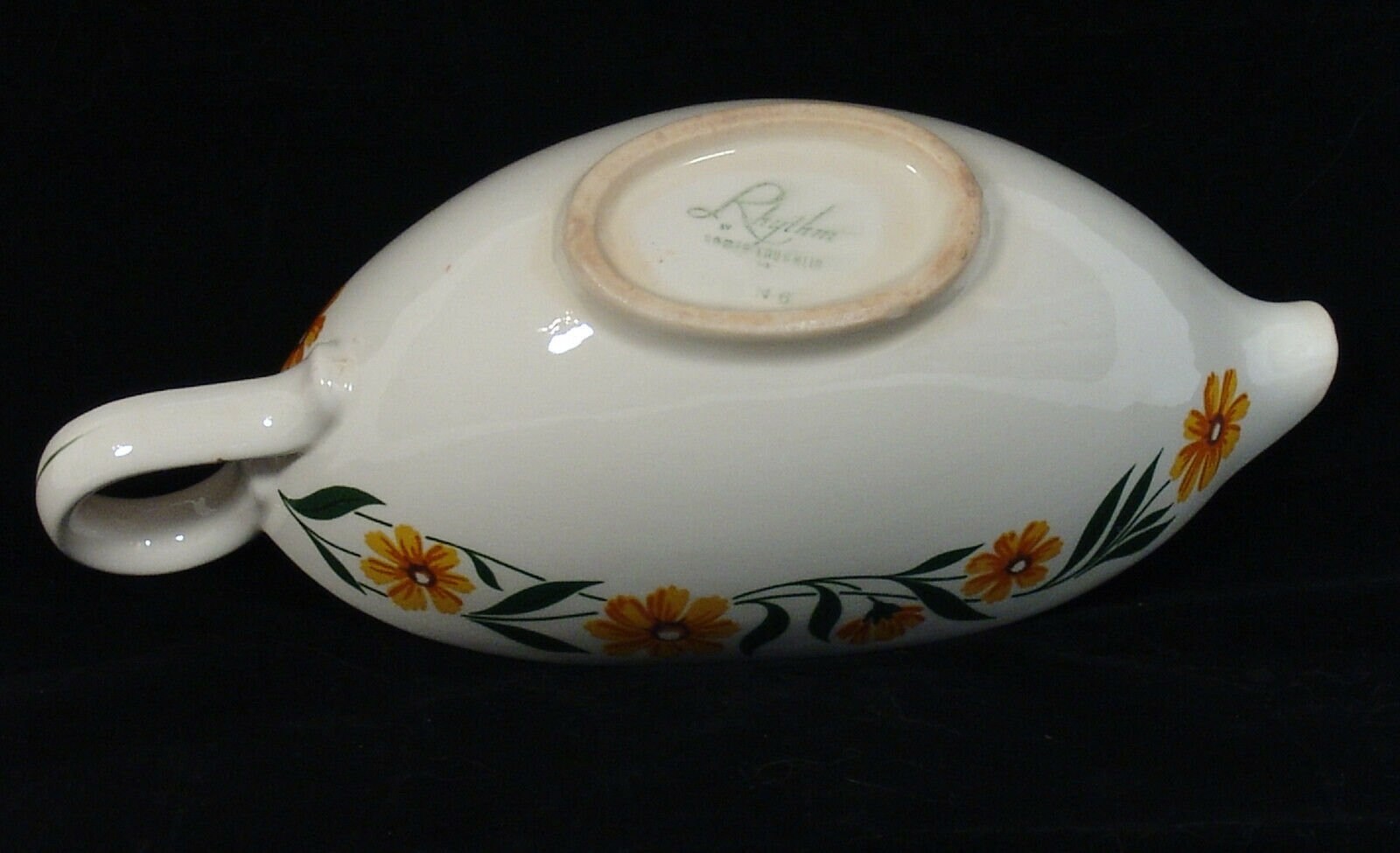 Homer Laughlin Gravy Boat & Bowl Creamy White With Yellow Etsy