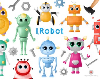 Cute Robot Png Etsy