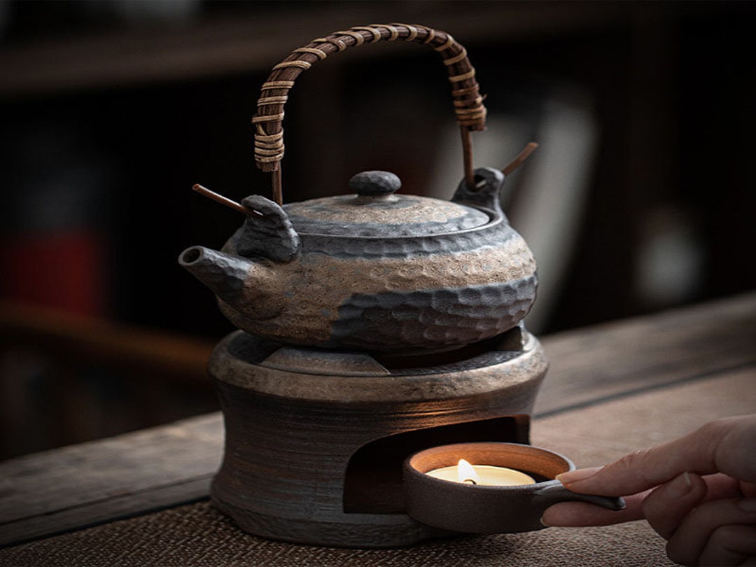 Japanese Tea Stove Ceramic Pottery Vintage Base Candle Heater Teaware  Accessories Warmer Warm Tea Stoves Teapot